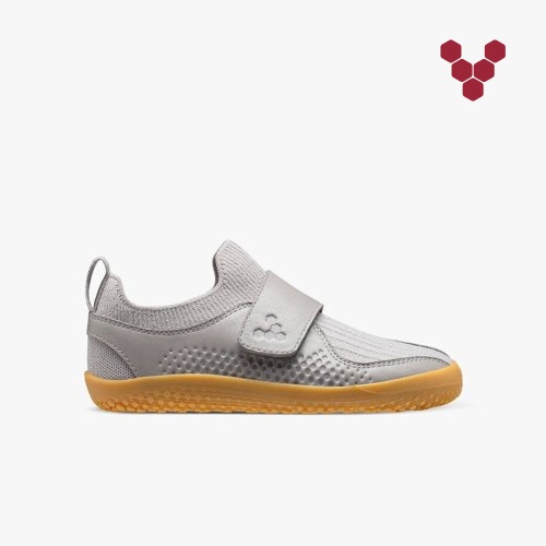 Vivobarefoot Primus Knit II Kids Trainers Grey UK WTXS